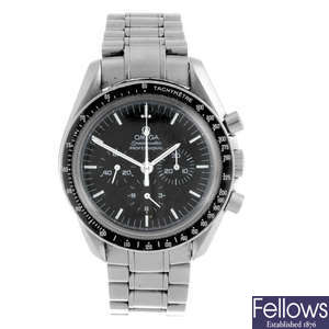 OMEGA - a limited edition gentleman's Speedmaster Apollo 17 bracelet watch.