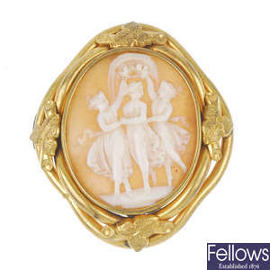 A late 19th century shell cameo