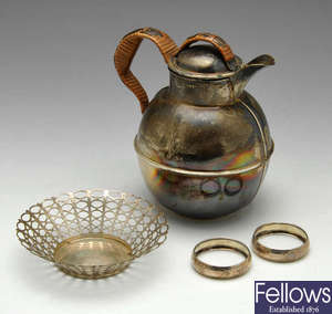 A selection of silver and silver plate.