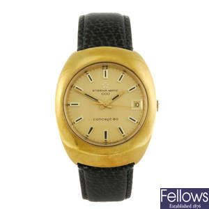 ETERNA-MATIC - a gentleman's gold plated Concept 80 wrist watch.