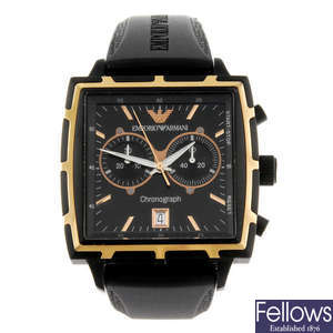 EMPORIO ARMANI - a gentleman's chronograph wrist watch.