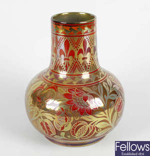 A Royal Lancastrian lustre pottery vase by William S. Mycock