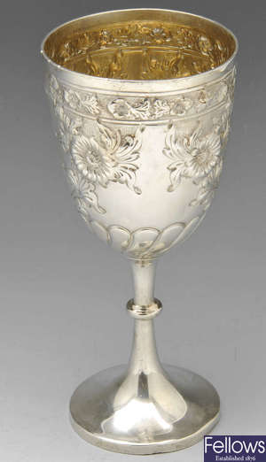 An Edward VIII silver goblet.