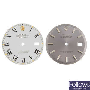 ROLEX - a mixed group of watch dials. 