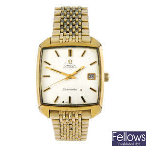 OMEGA - a gentleman's gold plated Seamaster bracelet watch. 