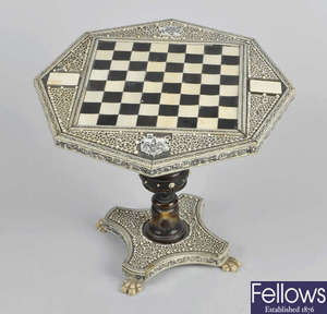 An Anglo Indian miniature chess table