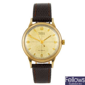 ROTARY - a 9ct gold gentleman's wrist watch