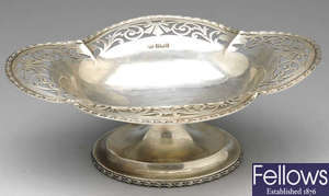 An early twentieth century silver pedestal dish.