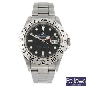ROLEX - a gentleman's stainless steel Oyster Perpetual Date Explorer II bracelet watch. 