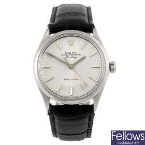ROLEX - a gentleman's Oyster Perpetual Air King wrist watch.