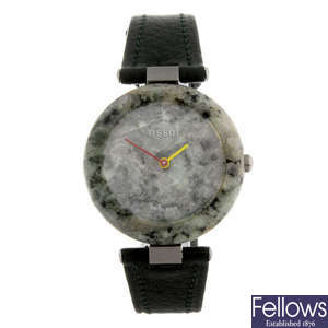 TISSOT - a lady's stainless steel Rockwatch wrist watch.