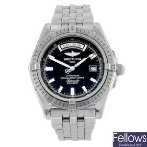 (926008552) BREITLING - a gentleman's stainless steel Windrider Headwind bracelet watch. 