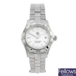 (919017265)  TAG HEUER - a lady's Aquaracer bracelet watch.