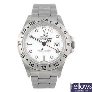 ROLEX - a gentleman's stainless steel Oyster Perpetual Explorer II bracelet watch. 