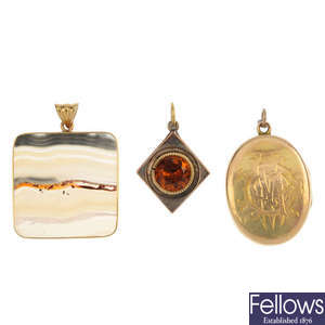 A selection of three pendants.
