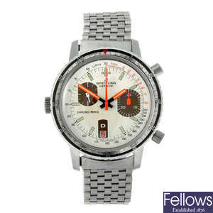 BREITLING - a gentleman's stainless steel Chrono-matic chronograph bracelet watch.