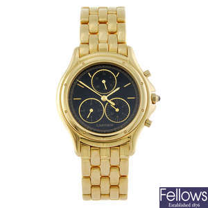 CARTIER - an 18ct yellow gold Cougar Chronoflex chronograph bracelet watch.
