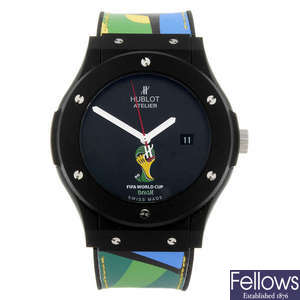 HUBLOT - a gentleman's Atelier Fifa World Cup Brazil 2014 wrist watch.