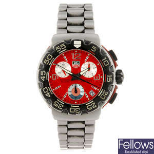 (507033449) TAG HEUER - a gentleman's stainless steel Formula 1 chronograph bracelet watch.