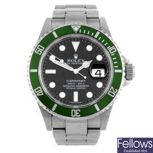 (127142600) ROLEX - a gentleman's Oyster Perpetual Date Submariner bracelet watch. 