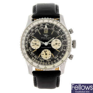 BREITLING - a gentleman's stainless steel Navitimer chronograph wrist watch. 