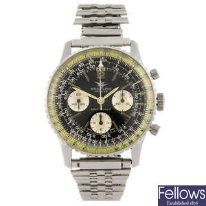 BREITLING - a  gentleman's stainless steel Navitimer 806 chronograph bracelet watch. 