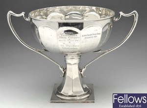 A 1920's silver trophy.