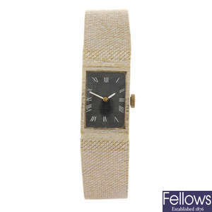BUECHE-GIROD - a lady's 9ct white gold bracelet watch.