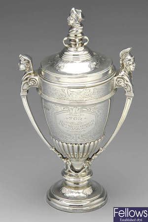 Two 1930's silver trophy cups.