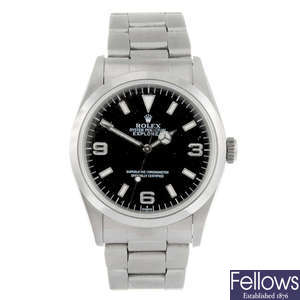 ROLEX - a lady's stainless steel Oyster Perpetual Datejust bracelet watch.