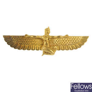 An early 20th century gold Egyptian revival brooch.