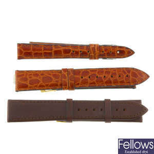 A mixed selection of brown straps.