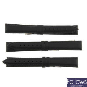 A mixed selection of black straps.