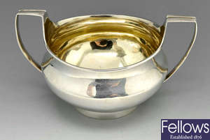 A George III silver sugar bowl, London 1802.