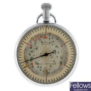 An open face military issue Admiralty No. 6 Pattern timer by Waltham with Kienzle watch head.