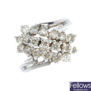A diamond dress ring. 