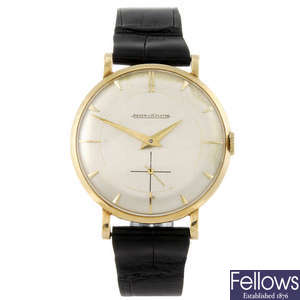 JAEGER-LECOULTRE - a gentleman's 9ct yellow gold wrist watch.