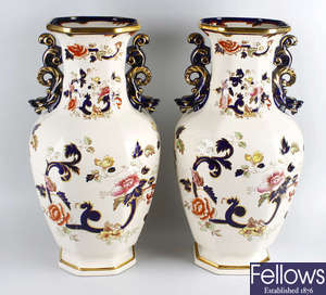 An imposing pair of library vases by Masons Ironstone of Hanley