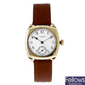 WALTHAM - a gentleman's 9ct yellow gold wrist watch with a 9ct Cyma wrist watch and two watches