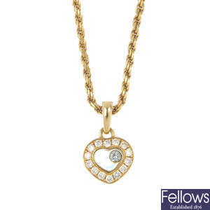 CHOPARD - an 18ct gold 'Happy Diamonds' pendant. 