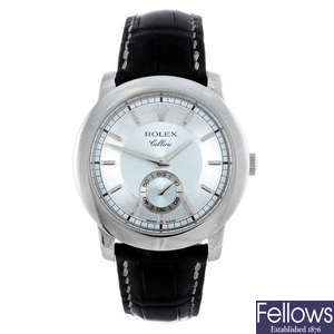 ROLEX - a gentleman's platinum Cellini wrist watch.