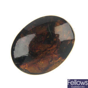 An amber ring.