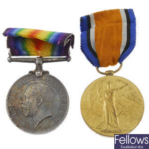 War Medals, tags and spoon.