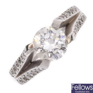 A fracture-filled diamond dress ring. 