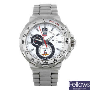 TAG HEUER - a gentleman's stainless steel Formula 1 Indy 500 chronograph bracelet watch.