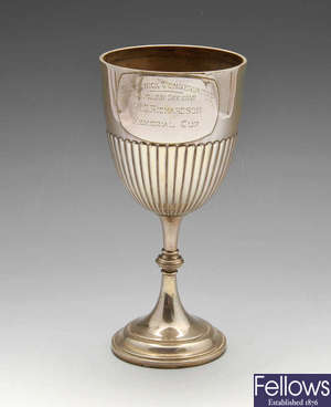 An Edwardian trophy cup.
