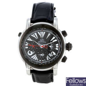 GIO MONACO - a gentleman's stainless steel Galileo chronograph wrist watch.