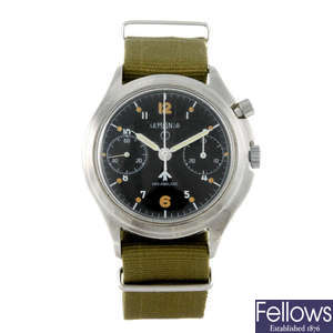LEMANIA - a military issue gentleman's chronograph wrist watch.