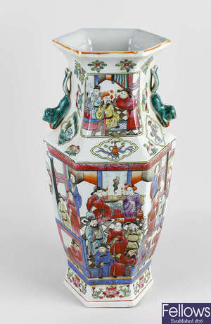A Chinese Republic period famille rose vase