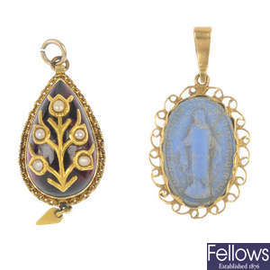 Two pendants.